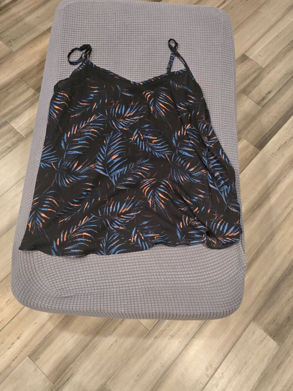 Torrid Sophie Black Palms Sleeveless Georgette Inset Top | Size 2 (18-20)